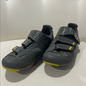 SoulCycle Charcoal Cycling Shoes with Yellow Accents